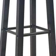 Бар табуретки, 2 бр, черни, МДФ