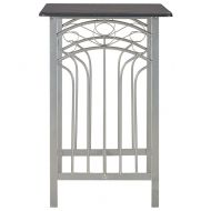 Бар комплект от 3 части, дърво и стомана, черен