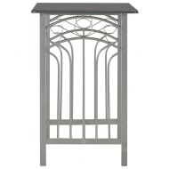 Бар комплект от 3 части, дърво и стомана, антрацит