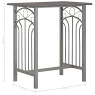 Бар комплект от 3 части, дърво и стомана, антрацит