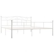 Рамка за легло, бяла, метал, 180x200 cм