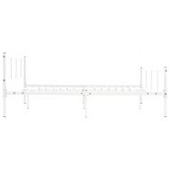 Рамка за легло, бяла, метал, 120x200 cм