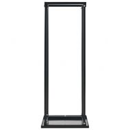 Стойка за дърва с основа, черна, 37x37x113 см, стомана