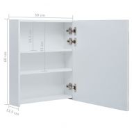 LED шкаф с огледало за баня, 50x13,5x60 см