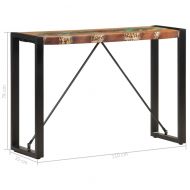 Конзолна маса, 110x35x76 см, регенерирано дърво масив