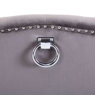 Трапезен стол, сив, кадифе