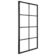 Плъзгаща врата, алуминий и ESG стъкло, 90x205 см, черна