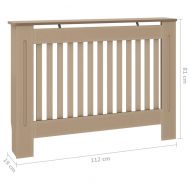 Параван за радиатор, 112x19x81,5 см, МДФ