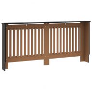 Параван за радиатор, черен, 172x19x81,5 см, МДФ