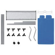 Кош за сортиране на пране с 3 торби, син, стомана