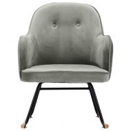 Люлеещ стол, сив, кадифе