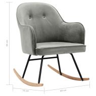 Люлеещ стол, сив, кадифе