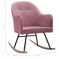 Люлеещ стол, розов, кадифе