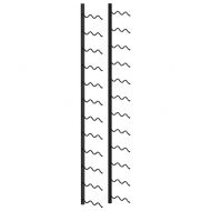 Стойка за вино за 24 бутилки, стенен монтаж, черна, желязо