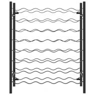 Стойка за вино за 48 бутилки, черна, метал