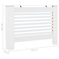 Паравани за радиатори, 2 бр, бели, 112x19x81,5 см, МДФ