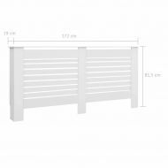Паравани за радиатори, 2 бр, бели, 172x19x81,5 см, МДФ