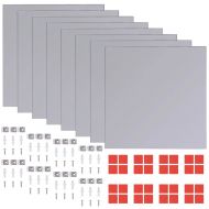 Огледални плочки без рамки, стъкло, 16 бр, 20,5 см