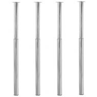 Телескопични крака за маса, 4 бр, хром, 710 мм-1100 мм