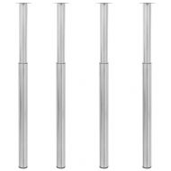 Телескопични крака за маса, 4 бр, неръждаема стомана, 710 мм-1100 мм