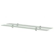 Подвижни рафтове, 2 бр, стъкло, 100x20 см, 8 мм