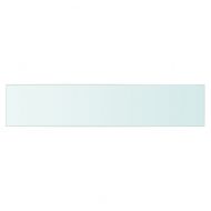 Рафтове, 2 бр, панели прозрачно стъкло, 70x15 см