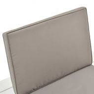 Градински лаундж столове с възглавници 2 бр пластмаса бели