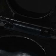 Окачена тоалетна чиния, със скрито казанче, керамична, черна