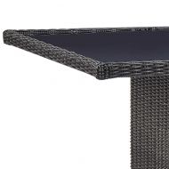 Градински комплект, 9 части, полиратан, черен