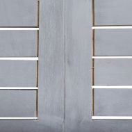 Градински трапезен комплект, 7 части, акация масив, сив