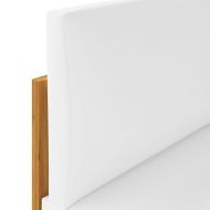 Градински комплект с възглавници, 5 части, кремаво дърво, акация и въже