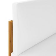 Градински комплект с възглавници, 11 части, кремаво дърво, акация и въже