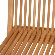 Градински трапезен комплект, 5 части, тиково дърво масив