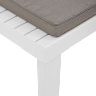 Градински лаундж столове с възглавници 2 бр пластмаса бели