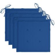 Градински столове с възглавници, 4 бр, сиви, акация масив