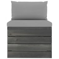 Градински мебели от палети 2 части с възглавници бор масив