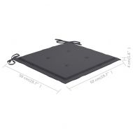 Люлеещ се стол с възглавница антрацит, тиково дърво масив