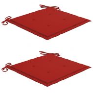 Люлеещ се стол с червена възглавница, тиково дърво масив