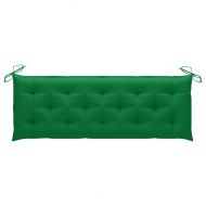 Стифираща градинска пейка с възглавница, 159 см, тик масив