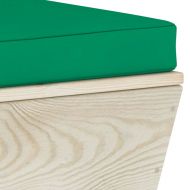 Градински палетен ъглов диван с възглавници, импрегниран смърч