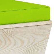 Градински палетен ъглов диван с възглавници, импрегниран смърч