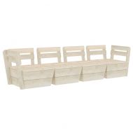 Градински 4-местен палетен диван импрегниран смърч