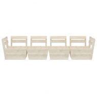 Градински 4-местен палетен диван импрегниран смърч