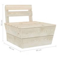 Градински лаундж комплект от палети 5 части импрегниран смърч