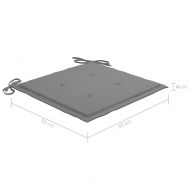 Градински трапезни столове, 3 бр, с възглавници, акация масив