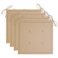 Градински трапезни столове, 3 бр, с възглавници, акация масив