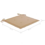 Градински трапезни столове, 3 бр, с възглавници, акация масив