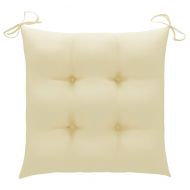 Сгъваеми градински столове, 4 бр, с възглавници, акация масив