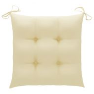 Сгъваеми градински столове, 4 бр, с възглавници, акация масив