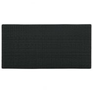 Градински бар комплект с възглавници, 5 части, полиратан, черен